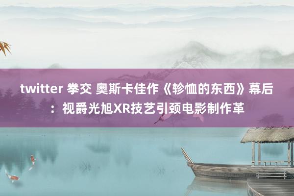 twitter 拳交 奥斯卡佳作《轸恤的东西》幕后：视爵光旭XR技艺引颈电影制作革